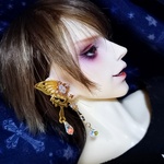 ●イヤリング Innocent Butterfly クリア 右耳用● 1/3ドール向け ノンホールピアス