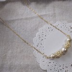 S様ｵｰﾀﾞｰ品　コットンパール＆パールボールネックレス