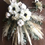 🍀ca様オーダー専用ページです🍀　　ウェディングブーケ　ブライダルブーケ　前撮りブーケ　ドライフラワーブーケ　フォトウェディング　パンパスグラスとアネモネブーケ　ご結婚祝い　お祝い