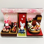 【受注制作】ちりめん細工「いちご和喫茶店🍓」
