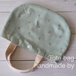 《ラウンドトートバッグMサイズ レースフラワー》