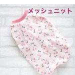犬服　メッシュニット　さくらんぼ　タンクトップ　ハンドメイド