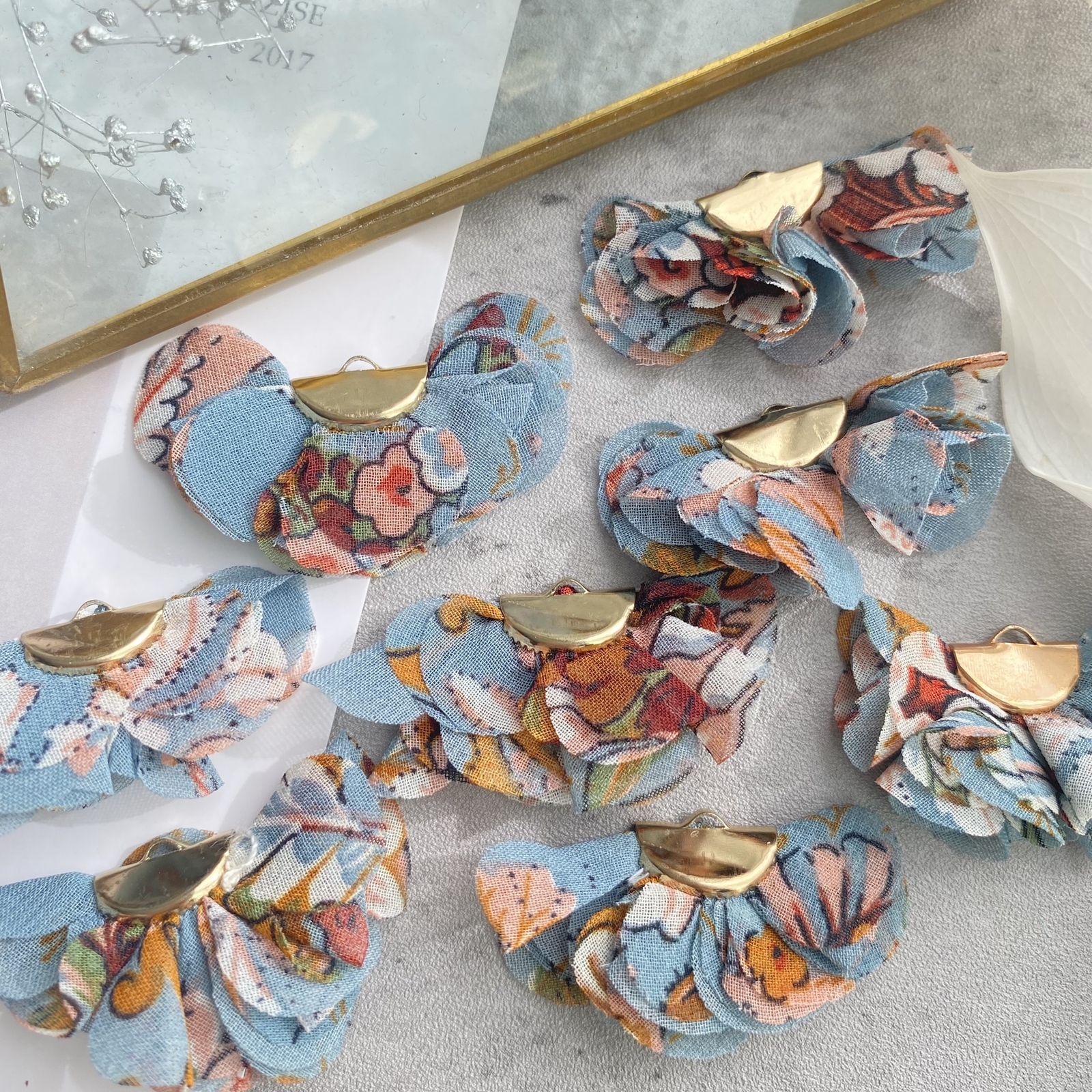 ガラスボトルチャーム c-1608 金属パーツ コネクター チャーム ビーズ