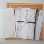 桜舞い散る～ト音記号🌸ご祝儀袋　一筆箋付き