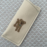 プードル(ベージュ)刺繍メガネケース