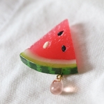 すいかのブローチ(あかいろ)