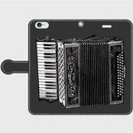 (iPhone6Plus/6sPlus)アコーディオン手帳型スマホケース／グレー【他機種あり】