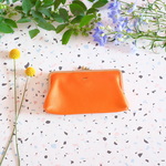 【minted シリーズ】　トライアングル　ロングウォレット／がまぐち長財布　オランジュ