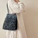  レクタングルバッグ *⚮*　脇がツイル生地タイプ symphony blue×black *⚮*