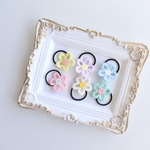 送料無料♡6色から選べる2色のお花🌼ミニゴムセット(ベビー/キッズ/花/ヘアゴム/2つ結び/ミニゴム/ミニヘアゴム/ツインテール)