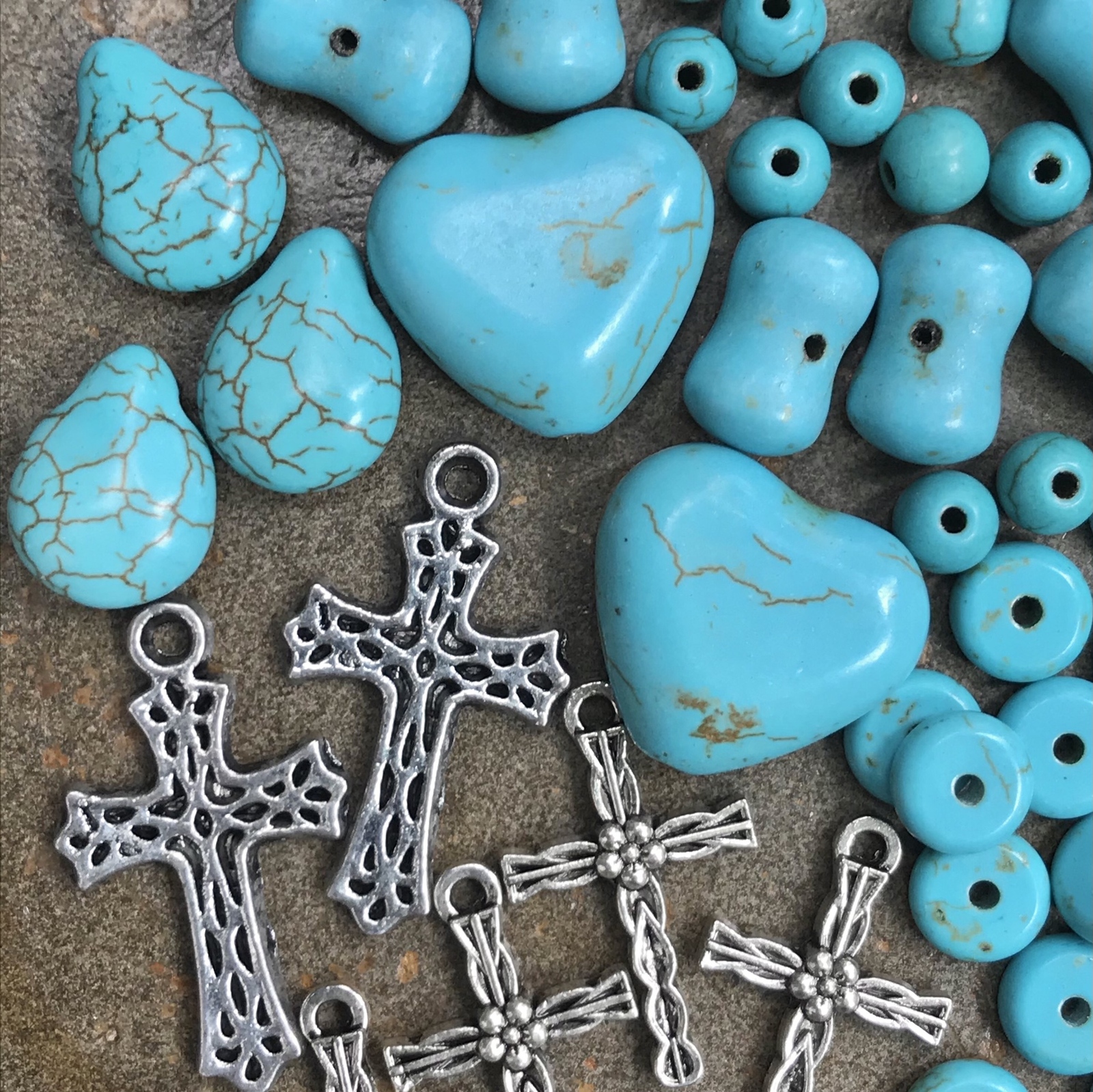 大人かわいいブルーなハートのチャーム 最大2000円OFFマラソン限定クーポン！ハート チャーム