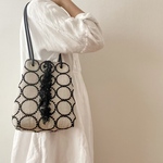レクタングルバッグ *⚮* tanbourinel ight beige × black *⚮*