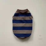 犬服*太ボーダーのタンクトップ*ブラウン×ネイビー