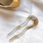 ヘアスティッククリアグリーンマーブ♡単品