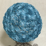 夏🌴先取りSALE🌟新作✨ぼかし染のコットン🌿ヤーンで編んだレーシーな透かし模様のベレー帽