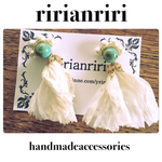 再販♡ターコイズ×シフォンリボンピアス