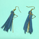 タッセル＊チェーン＊三角ピアス