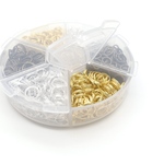 二重丸カン　7ｍｍ/6ｍｍ　３色セット　ゴールド/シルバー/金古美　約84ｇ　約800個