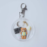 イニシャル shaka shaka key charm 9 (シャカシャカ キーホルダー くま チョコ ロリポップ 星 月 )