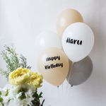 【送料無料】バースデーバルーン　名前入り　バルーン　風船　誕生日　ハーフバースデー　100日　お食い初め