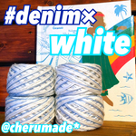 #066 denim×white 引き揃え糸 バラ売り