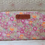 ミシェル　リバティ　ハンドメイド　長財布　ネオンリバティ