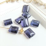 4個・12×10ｍｍ・インディゴ・レクタングル・ガラスビーズ・2204264020