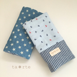 よだれカバー★イカリストライプ×デニムスター★