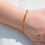 つけっぱなしOK♪アレルギーフリー　316L サージカルステンレス　喜平　ブレスレット　kiitos 金属アレルギー対応　ステンレス