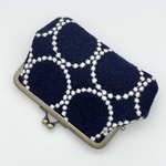 minaperhonen コンパクト親子がま口財布　tambourine navy