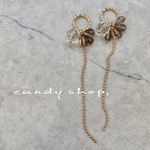 clear   glass beads  long  charm    