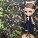 ブライスアウトフィット　リバティ生地のワンピース　ハンドメイド