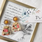 再販🎀キラキライエロー♡インド刺繍リボンピアス
