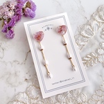 {sale}ニュアンスハートと2way華奢パール ピアス/イヤリング