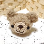 もこもこくまちゃんのブローチ