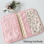リバティ＊お薬手帳ケース(フローティングフローラ＊ピンク)