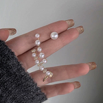 ✨❂アシメデザイン✧パールピアス❂