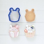 うさぎカップケーキ【縦5cm】クッキー型・クッキーカッター