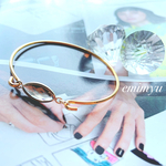 Brown Diamond Cut Gold Bangle