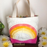 【新作🌈✨】ハワイアンキルト♡トートバッグ♡レインボー♡