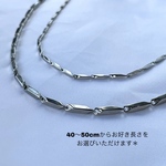 3㎜ & 4㎜ ミラーカットチェーンネックレス ＊ シンプル シルバー ステンレス アレルギー対応