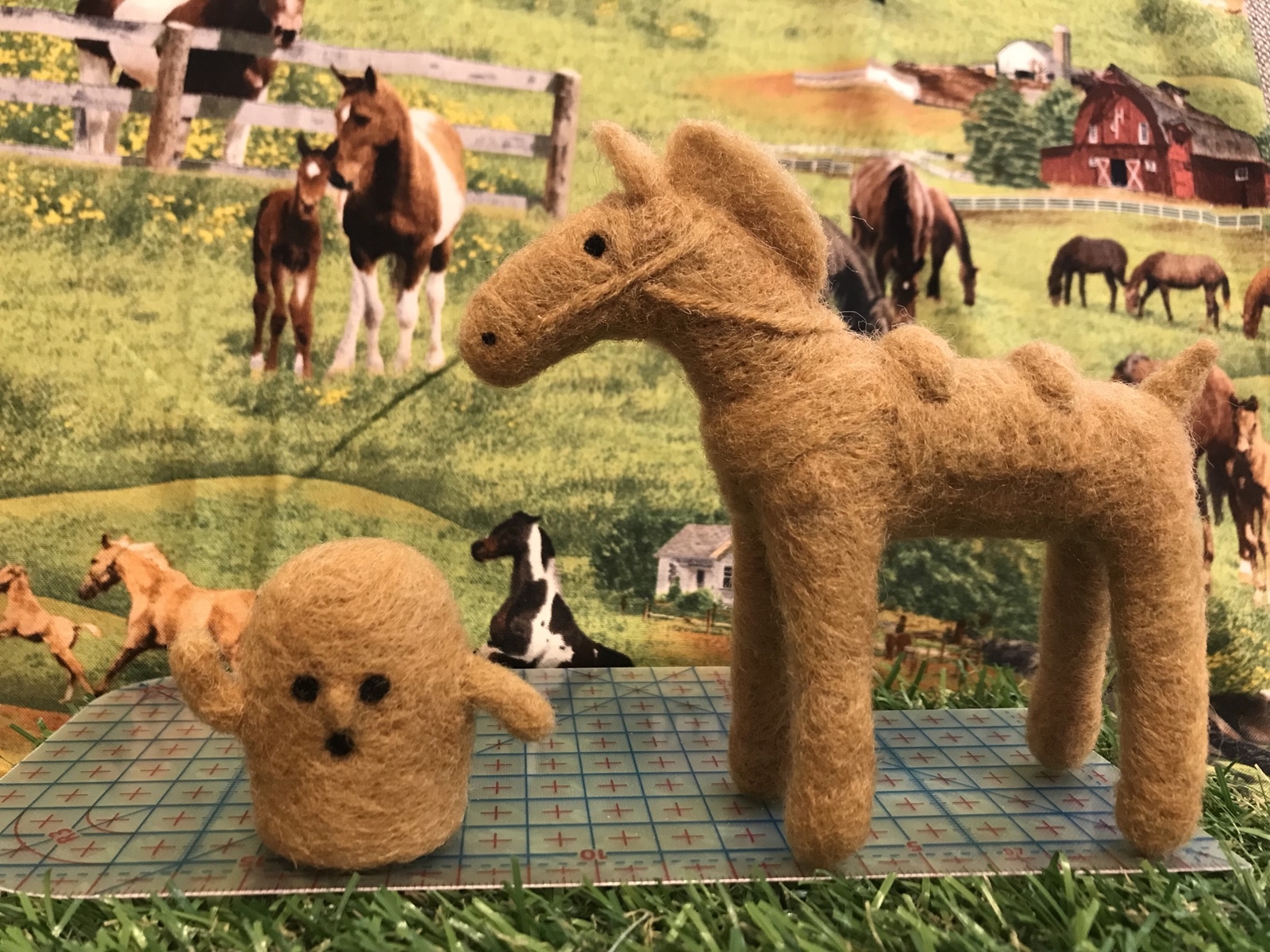 【展示用】羊毛フェルト　はにわ はにわさんとお馬さん 羊毛フェルト - moke moke GALLERY | minne