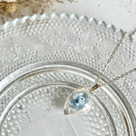 [再販].*･ﾟコロンと薔薇necklace(パウダーブルー).ﾟ･*.#