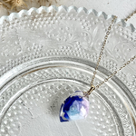 .*･ﾟコロンと薔薇necklace(ブルーグラデーション).ﾟ･*.#