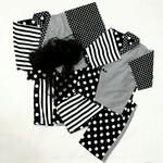 y-misa-r 様 ご注文品 ☆ 浴衣 & 甚平さん モノトーン ドット × ストライプボーダー
