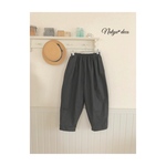 cottonブラック☆リップストップ黒ボールパンツ■