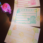 ハワイはんこ フラガール&モンステラの住所枠