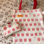 再販❣️ちょっとそこまで☆小さなエコバッグ♪ふわふわプードル&ポップコーン
