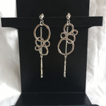 2way メタルチャーム　個性派　アシンメトリー　モードピアス　シルバー