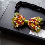 green & flower bow tie　キッズサイズ